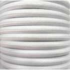 Bobina 15 metros cable decorativo textil blanco algodón liso (CIR62AL01)