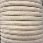 Bobina 25 metros cable decorativo textil beige algodón liso (CIR62AL02)