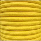 Tira 5 metros cable decorativo textil amarillo algodón liso (CIR62AL04)