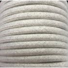Tira 5 metros cable decorativo textil lino beige algodón liso (CIR62BA10)