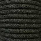 Bobina 25 metros cable decorativo textil negro algodón batido (CIR62BA12)