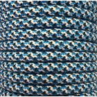 Tira 5 metros cable decorativo textil azul oscuro pixel brillo (CIR62PI02)