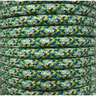 Bobina 25 metros cable decorativo textil verde pixel brillo (CIR62PI03)