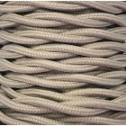 Tira 5m. cable decorativo textil trenzado beige mate (CABEXT2P02)