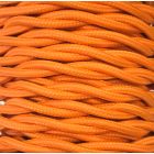 Tira 5m. cable decorativo textil trenzado naranja mate (CABEXT2P14)