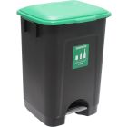 Cubo de basura con pedal verde 35L (Mader 06032)