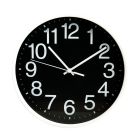 Reloj de pared blanco y negro ø25cm. (Electro DH 93.342)