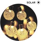 5m. guirnalda solar 50 bolas Led transparentes 8 funciones blanco cálido (Electro DH 79.758/7/CAL)