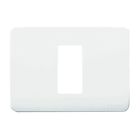 Placa 1 ventana 1 elemento monocaja blanco 80x112mm. (Niessen Stylo 2471 BA)
