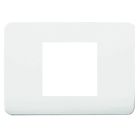 Placa 1 ventana 2 elementos monocaja blanco 80x112mm. (Niessen Stylo 2472 BA)