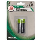 2 uds. pilas recargables HR03-AAA 1000 mAh Ni-MH (Electro DH 50.036/1000/AAA) (Blíster)