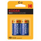 2 uds. pilas Kodak Max Super Alkaline 1,5V LR14 - C (Blíster)