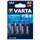 4 uds. pilas Varta Longlife Power 4903 alcalina 1,5V LR03 -AAA (Blíster)