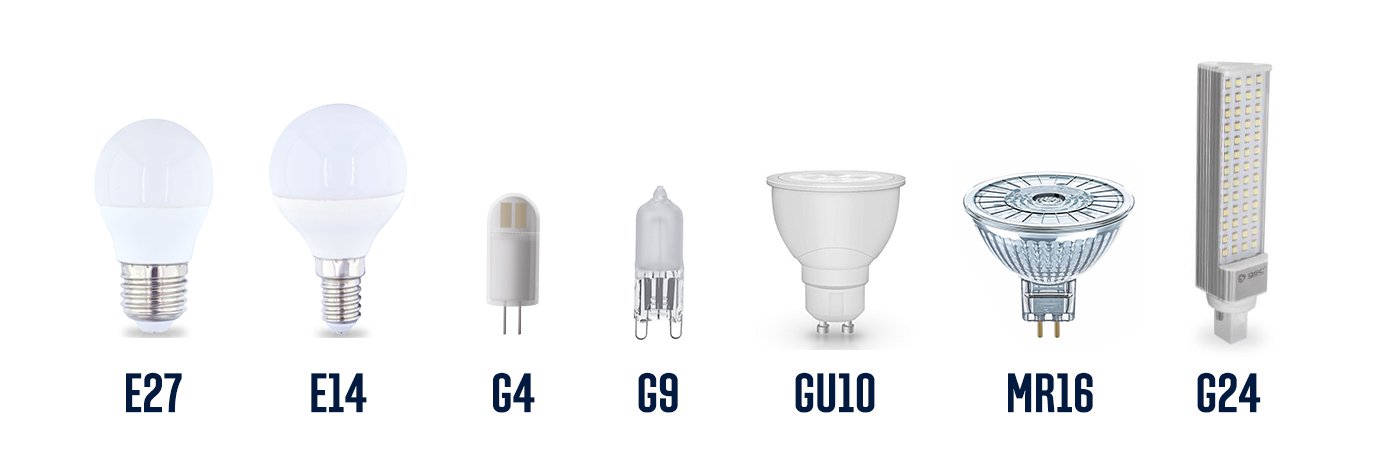 Tipos de casquillos para bombillas LED - ArmadaLED Iluminacion y